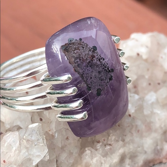 COPY - BOUTIQUE SUPER 23 AMETHYST 925 SILVER RING, SZ 7.5 - Picture 2 of 12